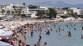 Didim'de Altınkum doldu; yaz sıcakları hayatı sahile taşıdı
