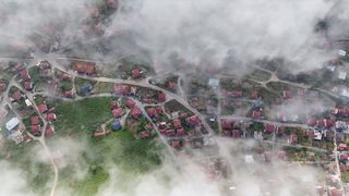 Sakarya'nın Kocaali İlçesinde Etkili Sis Bulutu Görüntüleri