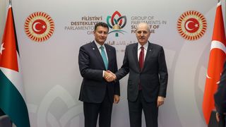 TBMM Başkanı Numan Kurtulmuş, Ürdün Temsilciler Meclisi Başkanı ile Görüştü