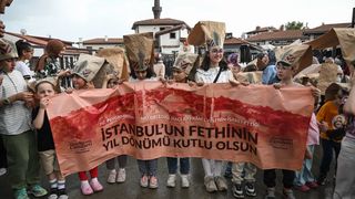 Başkentte Çocuklardan '1453 Fetih Yürüyüşü' Etkinliği