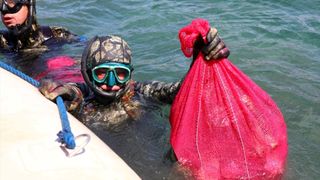 Bodrum'da Dalgıçlar Denizden 223 Kilogram Atık Topladı