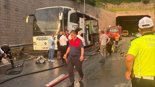 Ordu'da Seyir Halindeki Yolcu Otobüsünde Yangın Çıktı