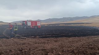 Siirt'te Yıldırım Düşmesi Sonrası Yangın, Mahsul Zarar Gördü