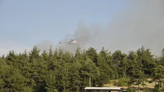 Balıkesir Dursunbey'de Orman Yangını Kontrol Altına Alınmaya Çalışılıyor