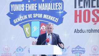 Gençlik ve Spor Bakanı Osman Aşkın Bak, Yunus Emre Mahallesi Gençlik ve Spor Merkezi'nin Temel Atma Törenine Katıldı