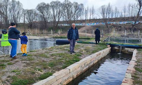 Çayıralan’da kaynak suyunda yetişen alabalıklar ilçe ve çevre sakinlerinin tercihi