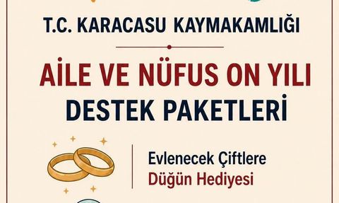 Karacasu’da ailelere düğün ve 'Hoş Geldin Bebek' desteği