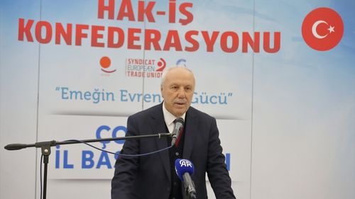 HAK-İŞ Genel Başkanı Mahmut Arslan, Çorum'da Yerel Seçimlerin Baskıları Üzerine Konuştu