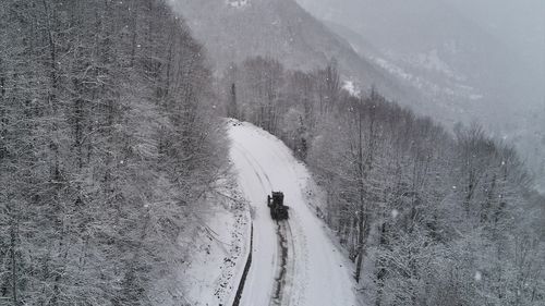 Sinop'ta Kar Yağışı Ulaşımı Olumsuz Etkiledi