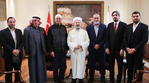 Diyanet İşleri Başkanı Ali Erbaş, Filistinli Alimler Heyeti Başkan Yardımcısını Ağırladı