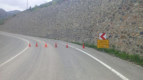 Gümüşhane'de Heyelan Nedeniyle Kaledibi Mahallesi Yolu Ulaşıma Kapandı