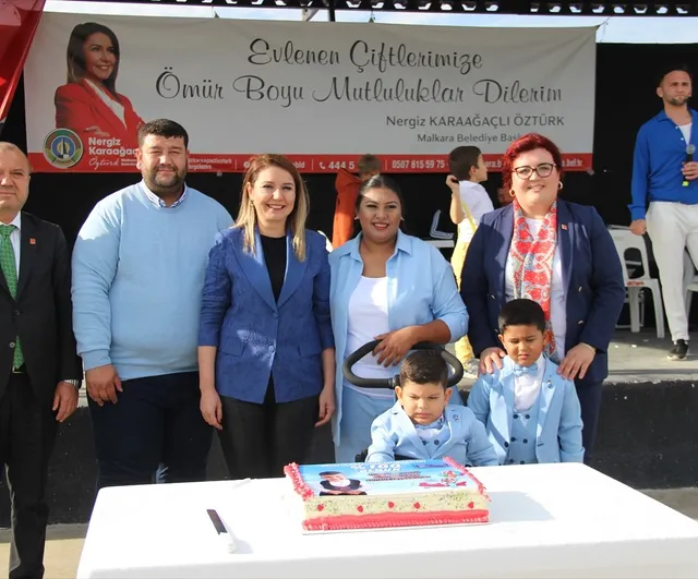 Malkara'da SMA hastası 3,5 yaşındaki Hulusi Sert için kampanya tamamlandı, mavi balonlarla kutlama