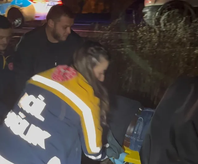 Akyazı'da otomobil tarlaya uçtu: Sürücü uzun uğraşla kurtarıldı