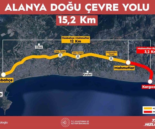 Alanya'da iki karayolu projesi açılıyor: Doğu Çevre Yolu'nun 12 km'lik kesimi ve Demirtaş Kavşağı