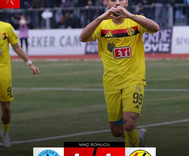 Eskişehirspor, TFF 3. Lig 13. haftasında Kütahyaspor ile 1-1 berabere kaldı