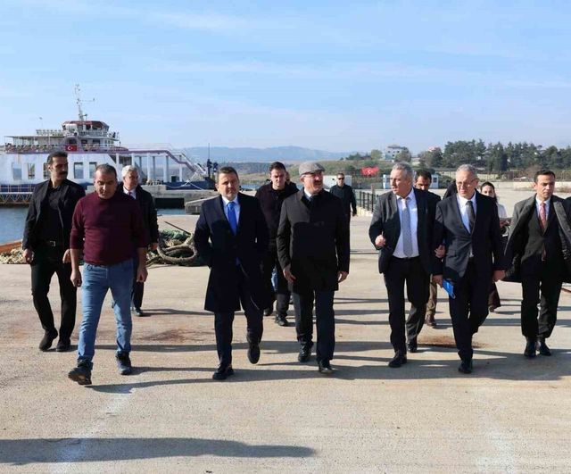 Gelibolu'da Yeni Feribot İskelesi İncelemesi: Çanakkale Protokolü Yerinde İnceledi