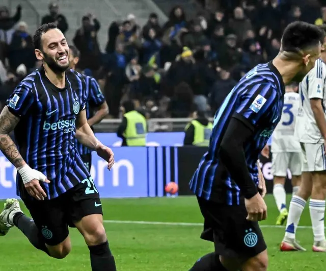 Hakan Çalhanoğlu'nun golüyle Inter, Como'yu 4-0 yendi