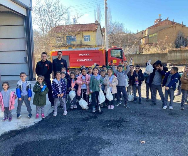 Hüyük'te 1. Sınıf Öğrencilerine İtfaiye ve Yangın Güvenliği Eğitimi