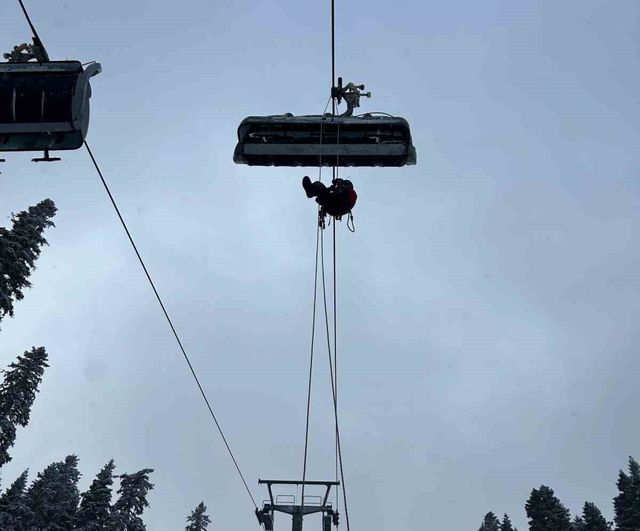 Ilgaz Dağı Yurduntepe'de JAK ve AFAD'tan Telesiyej Kurtarma Tatbikatı