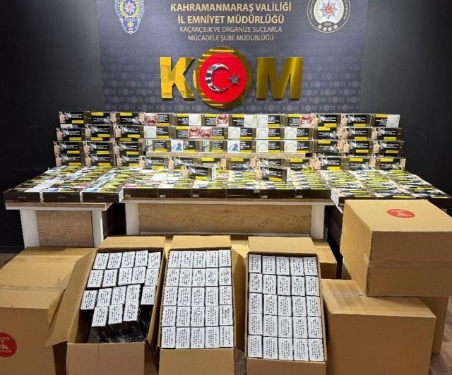 Kahramanmaraş’ta tarihi eser, makaron ve cep telefonu kaçakçılığı: 4 şüpheli gözaltında