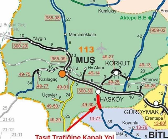 Muş'ta yoğun kar yağışı: Hasköy-Mutki Yolu 0-11 km arası ulaşıma kapandı