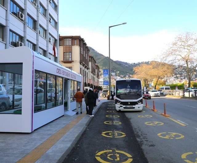 Ordu'da akıllı ve kapalı duraklarla toplu ulaşımda konfor ve teknoloji