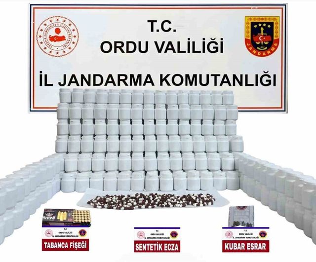 Ordu Gülyalı'da 17 bin 640 uyuşturucu hap ele geçirildi; iki şüpheli tutuklandı