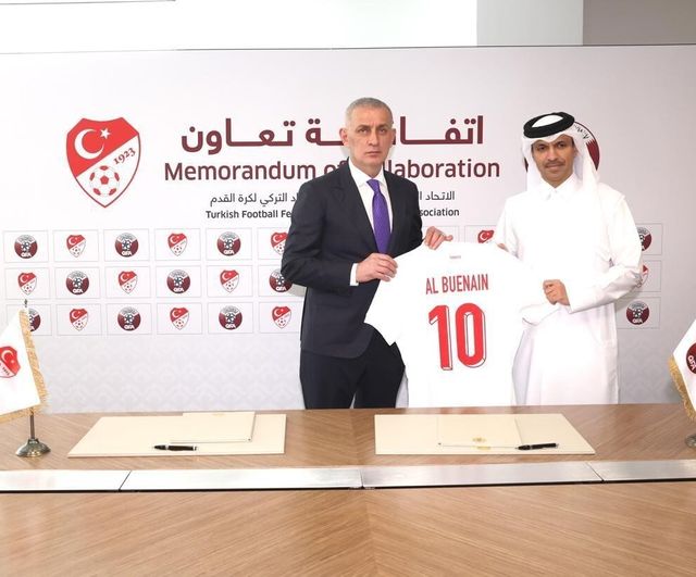 TFF ve Katar Futbol Federasyonu Doha'da iş birliği anlaşması imzaladı