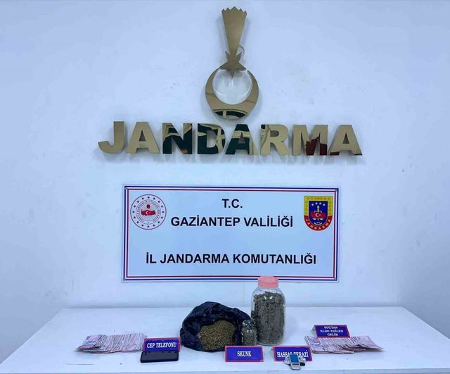 Gaziantep'te jandarma operasyonu: 4 kilo 50 gram skunk ele geçirildi, 1 kişi tutuklandı