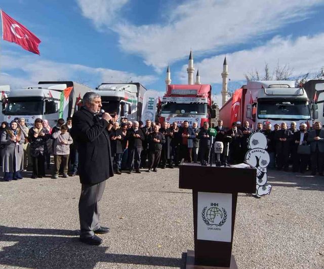 Şanlıurfa'dan Gazze'ye 6 Tır İnsani Yardım Uğurlandı