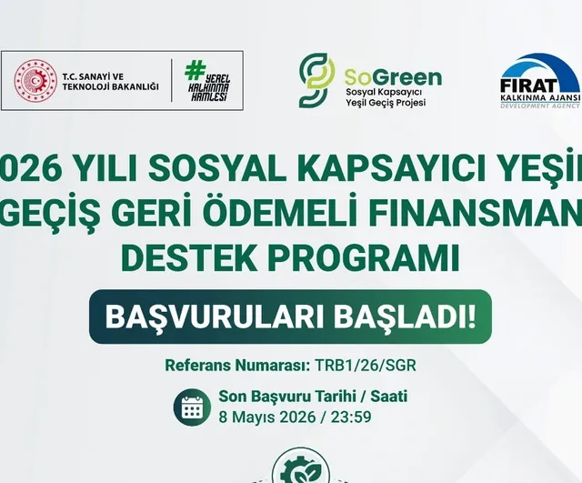 Fırat Kalkınma Ajansı'ndan KOBİ’lere 235 milyon TL'lik faizsiz yeşil dönüşüm finansmanı