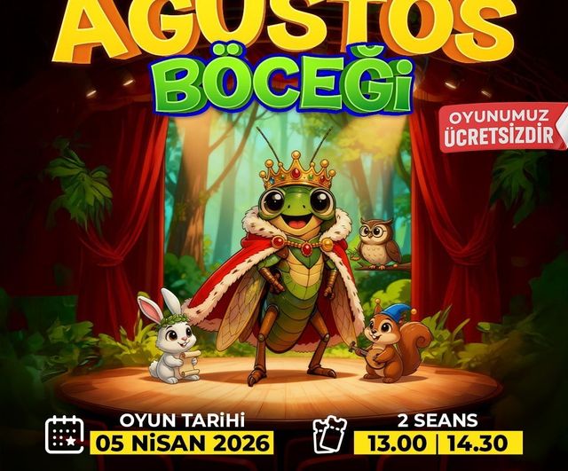 Melikgazi'de çocuk tiyatrosu: Ormanlar Kralı Ağustos Böceği 5 Nisan'da