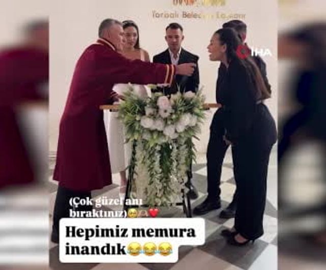Torbalı'da nikah töreninde şaka ters tepti: Nikah memurunun karşı şakası