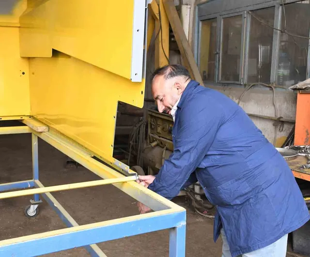 Yerköy’de biçerdöver ustaları hasat sezonu öncesi bakım çalışmalarını tamamlıyor