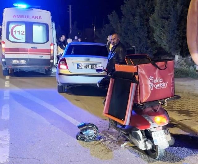 Aksaray'da alkollü ve ehliyetsiz sürücü KGYS görüntüleriyle tespit edildi; motokurye yaralandı