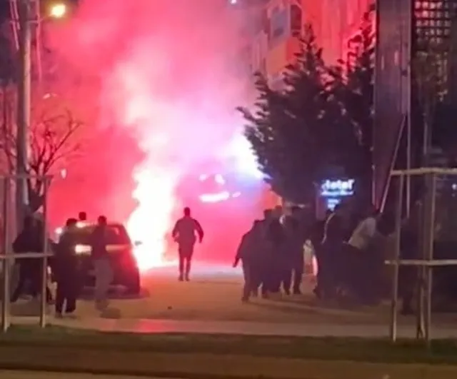 Edirne'de Fenerbahçe-Beşiktaş maçının ardından taraftar kavgası