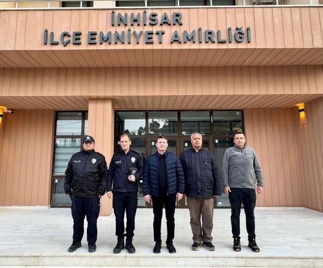 Erdem Çağlar, İnhisar’daki yeni ilçe emniyet hizmet binası çalışmalarını inceledi