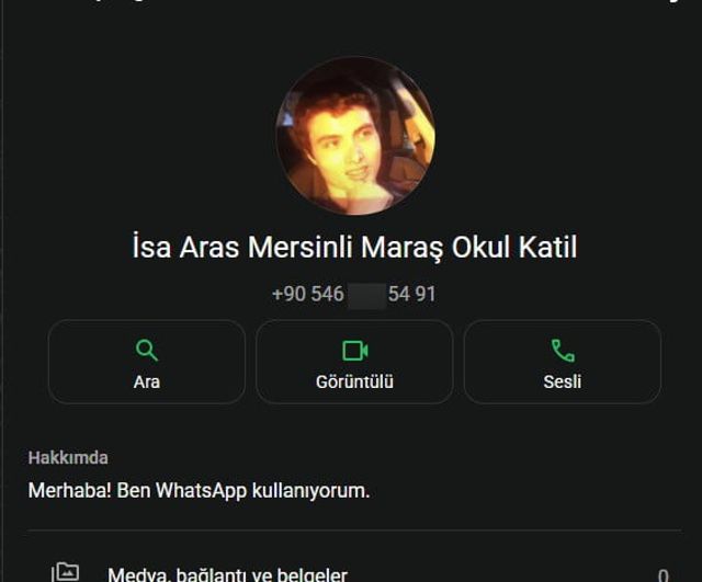 Kahramanmaraş’taki okul saldırısında zanlının WhatsApp profil fotoğrafı Elliot Rodger çıktı
