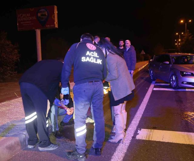 Nevşehir'de maddi hasalı kaza sonrası yardım eden vatandaşlar alkollü sürücüyü darp etti