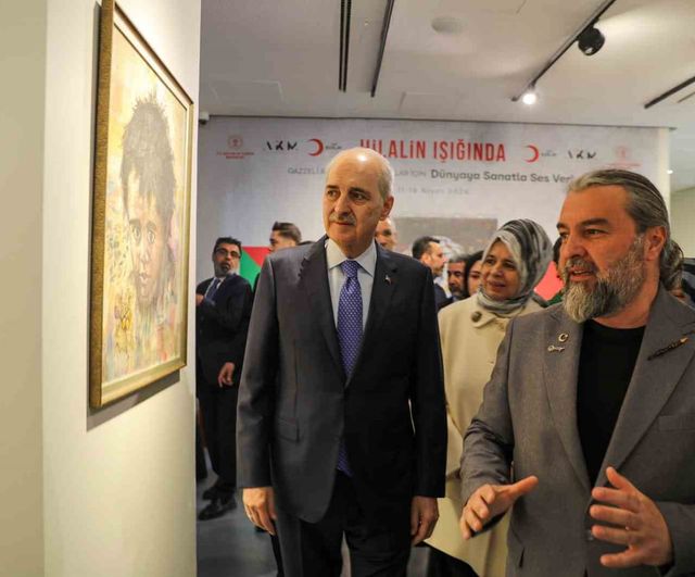 TBMM Başkanı Numan Kurtulmuş: Filistin milli davamızdır — 'Hilalin Işığında' sergisi AKM'de