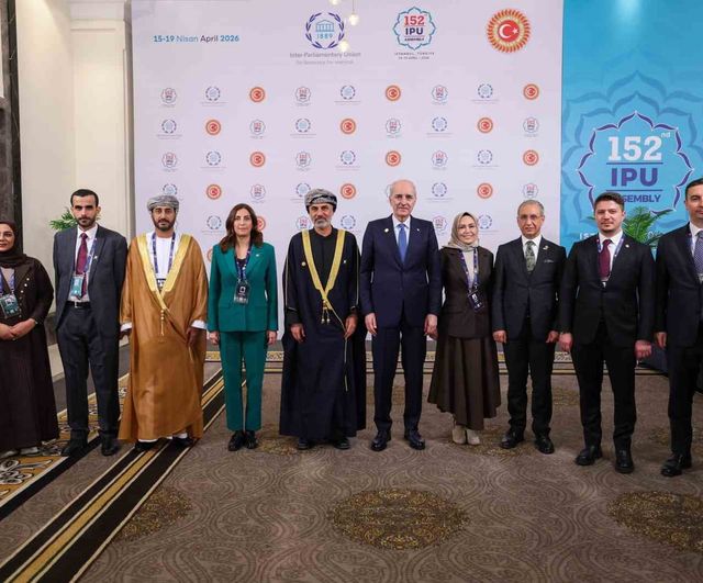 TBMM Başkanı Numan Kurtulmuş, PAB 152. Genel Kurulu kapsamında Umman Şura Meclisi Başkanı Khalid Al Maawali ile görüştü