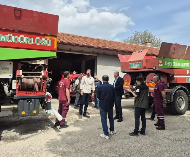 Bolu Orman Bölge Müdürlüğü, yangın sezonu öncesi söndürme araçlarını denetledi