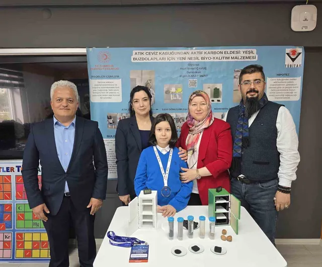 Ceviz kabuğundan doğa dostu yalıtım geliştirdi; Yozgatlı öğrenci Türkiye finallerinde dördüncü oldu