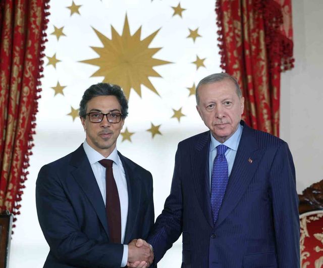Cumhurbaşkanı Erdoğan, BAE Devlet Başkan Yardımcısı Şeyh Mansur bin Zayid Al Nahyan'ı kabul etti