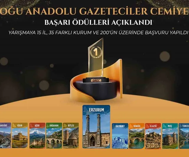 Doğu Anadolu Gazeteciler Cemiyeti 2025 Gazetecilik Başarı Ödülleri açıklandı