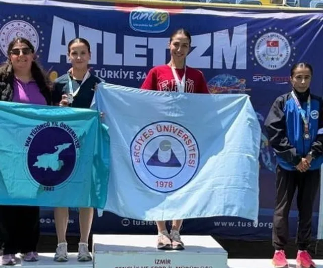 Erciyes Üniversitesi İzmir’de TÜSF-ÜNİLİG Atletizm Şampiyonası’nda 4 Madalya Kazandı