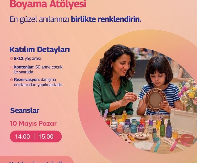 Forum Erzurum'da Anneler Günü: Anne ve Çocuklar İçin Çerçeve Tasarım Atölyesi