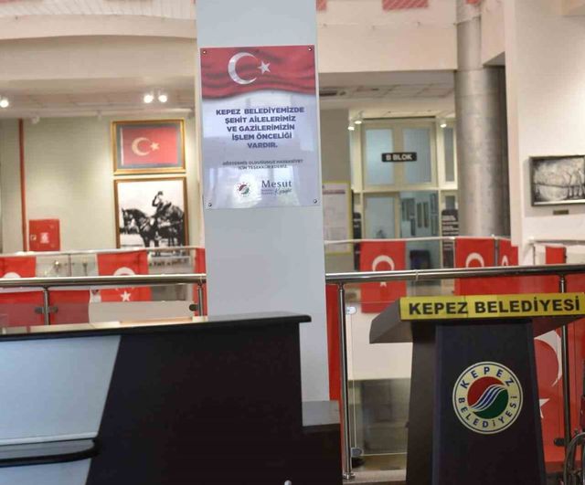 Kepez Belediyesi’nden şehit ve gazi yakınlarına işlem önceliği