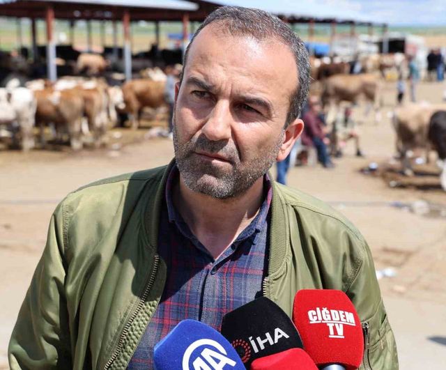 Kırşehir Canlı Hayvan Pazarı'nda 830 kiloluk inek 300 bin TL'ye satıldı