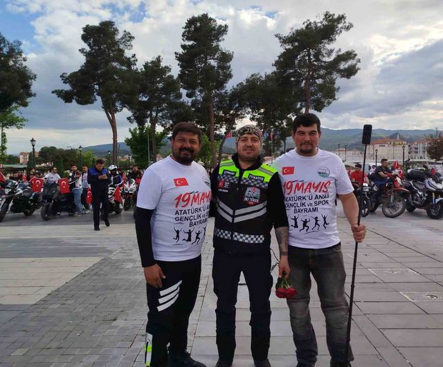 Osmancık'ta 19 Mayıs için motosiklet konvoyu düzenlendi